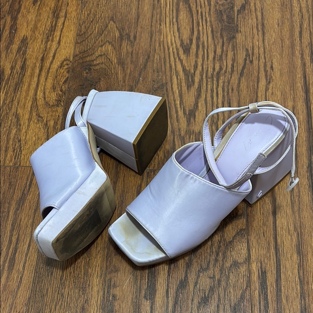 Lavender Block Heel Sandals